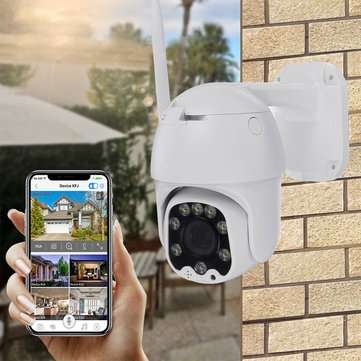 HD 1080P 200W Wifi IP Camera 355 PTZ Rotation Waterproof IP66 Alarm Push Motion ... (PLUG: EUPLUG)