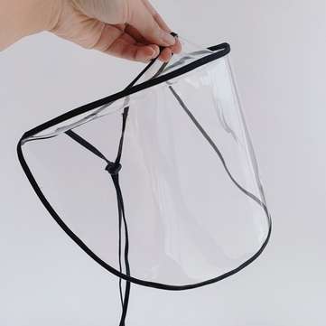 Head-Mounted Isolation Protective Cover Anti-Fog Anti-Gas Enhanced Face... (COLOR.: BLACK | SIZE: L)