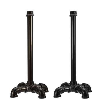 Heavy Duty DIY Style Rustic Industrial Pipe Paper Towel Holder by Decor (COLOR.: BLACK)