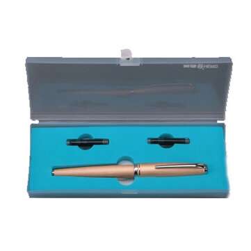 Hero 981 Fountain Pen Metal Drawing Pen Pole Iridium Gold Student Business Pen (COLOR.: GOLD)