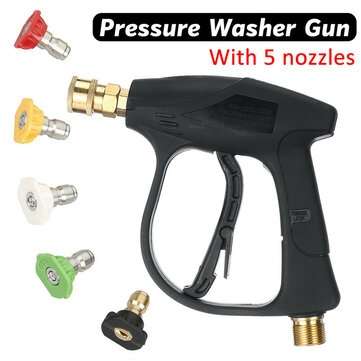 High Pressure Washer Handle Water Jet 3000 PSI Car Clean 5 Types Nozzles (SIZE: 2#)