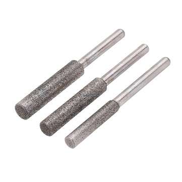 HILDA 4/4.4/5mm Diamond Grinding Head Polishing Tool for Chain Saw Sharpening (SIZE: 4.4MM)