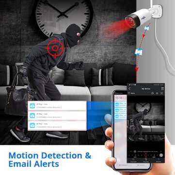 Hiseeu TZ-HB312 HD 3MP Wireless Outdoor Security Camera Weatherproof Bullet IP WiFi Outdoor Camera f
