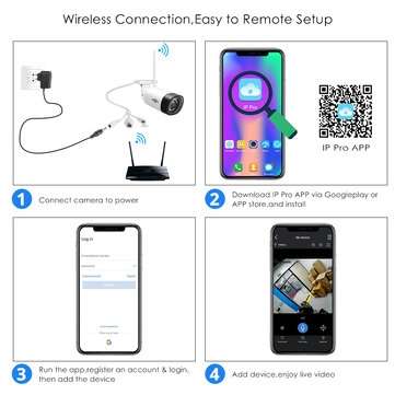 Hiseeu TZ-HB312 HD 3MP Wireless Outdoor Security Camera Weatherproof Bullet IP WiFi Outdoor Camera f