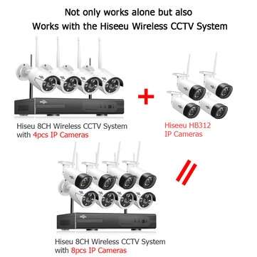 Hiseeu TZ-HB312 HD 3MP Wireless Outdoor Security Camera Weatherproof Bullet IP WiFi Outdoor Camera f