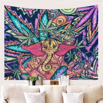 Hippie Elephant Bohemian Mandala Tapestry Wall Hanging Printed Home Decoration (TYPE: #1)