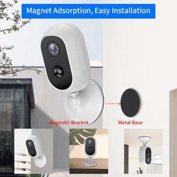 Hiseeu C30 1080P WIFI Battery Camera IP Outdoor Rechargeable Solar Panel Wireless IP Camera PIR Wate