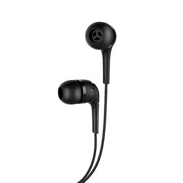 HOCO M40 3.5mm Hifi Wired Portable Foldable In-ear Stereo Sport Earphone With Mic  (COLOR.: BLACK)