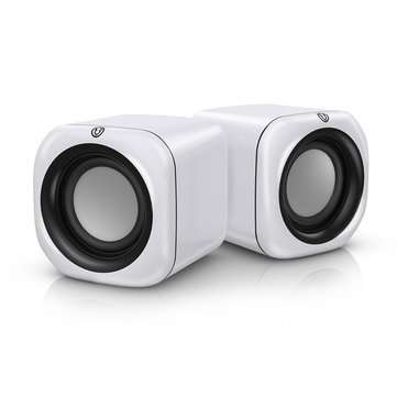 Home Laptop Mini USB Stereo Speaker 3.5mm Audio Jack Portable Mobile Phone Small ... (COLOR1: WHITE)