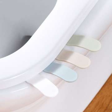 Honana Bathroom Simple Design 4 Optional Color Convenient Sitck Toilet Seat Cover ... (COLOR.: BLUE)