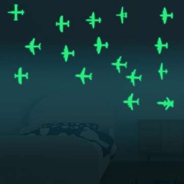 Honana DX-129 12PCS 7x8cm Fluorescent Glow Fighter Wall Sticker