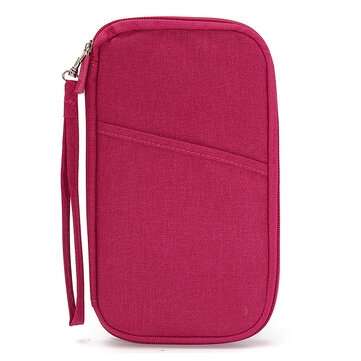Honana HN-PB7 6 Colors Portable Passport Holder Durable Large Tickets Credit Cards... (COLOR.: ROSE)