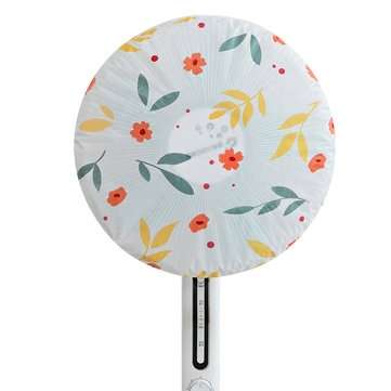 Honana PEVA Washable Waterproof Round Shape Durable Dustproof Floor Fan Cover Ba... (SHAPE2: FLOWER)