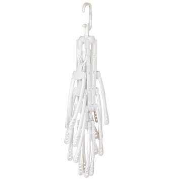 Honana Home 360 Degree Rotation Multifunctional Foldable 8 in 1 Cloth Hanger (COLOR.: WHITE)
