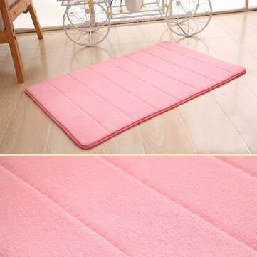 Honana WX-336 New Thickened Coral Velvet Memory Foam... (CARPET SIZE: 50CMX80CM | COLOR.: LIGHTPINK)