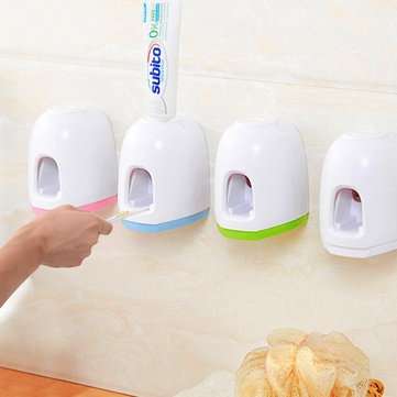 Honana Plastic Bathroom Automatic Toothpaste Dispenser Squeezer Home Toothpaste Wa... (COLOR.: PINK)