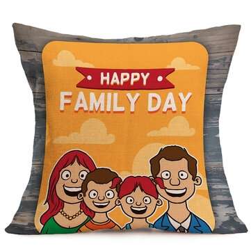 Honana WX-P3 43x43cm Mother`s Day Gift Flower Cotton Linen Pillow Case Cushion Cover H... (STYLE: 1)
