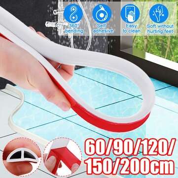 Household Waterproof Strip Water Retention Silicone Threshold Dam Adhesive Strip ... (LENGTH: 120CM)