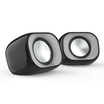HP DHS2111 Multimedia Speaker Mini USB Stereo Surround Sound Three-band Equalizati... (COLOR: BLACK)