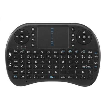 I8 2.4G Wireless French Mini Keyboard Touchpad Air Mouse (COLOR.: WHITE)