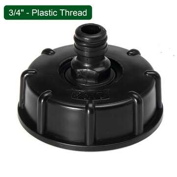 IBC Tank Garden Hose Threaded Cap 1/2" 3/4" Adapter Connector Fitting Black (TYPE: K10PRO)