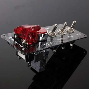 Ignition Engine Start Push Button Racing Toggle Switches Panel