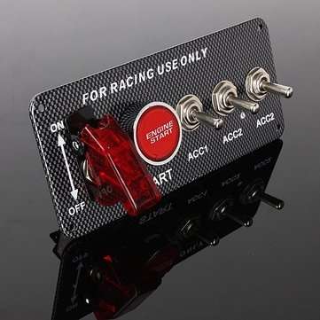 Ignition Engine Start Push Button Racing Toggle Switches Panel