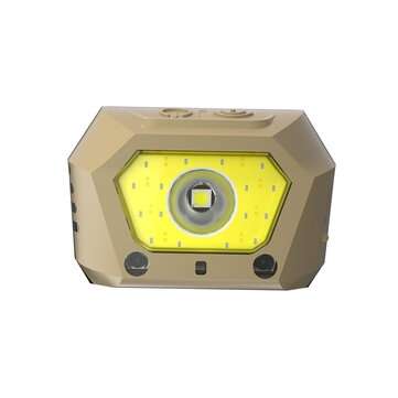 Induction Headlight Working Auto Car Repair Light Night Head-Mounted Flashlight Cob... (COLOR: GREY)