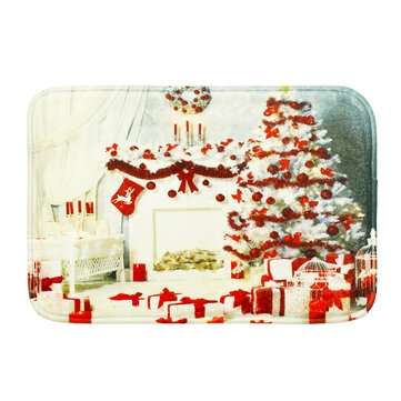 Indoor Christmas Dress Up Shower Curtain Liner Waterproof Bathroom Waterproof Carpet... (SIZE 4: 1#)