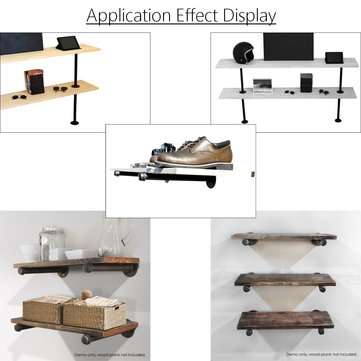 Industrial Pipe Wall Shelf Mounting Brackets DIY Craft Support Brackets