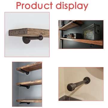 Industrial Pipe Wall Shelf Mounting Brackets DIY Craft Support Brackets