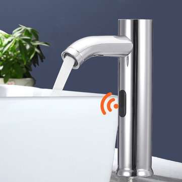 Induction Sensor Stainless Steel Faucet Sensor Faucet Single Cold Basin Sensor Tap... (TYPE: MEDIUM)