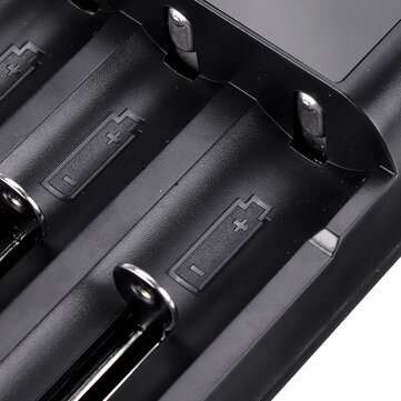 Intelligent LCD Charger 4 Slot for 18650 21700-26650 Lithium AA AAA Nimh Battery Charger