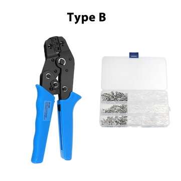Insulated Cable Connector Crimper Pliers Terminal Ratchet Crimping Tool Wire Kit (TYPE: B5PCS)