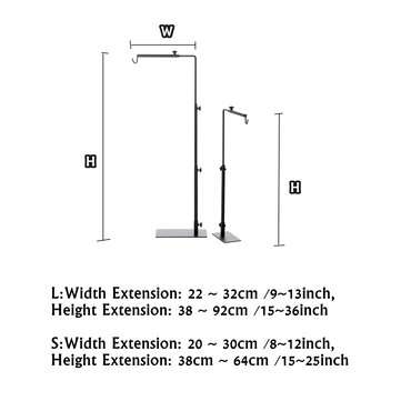 Iron Bracket Light Stand Reptile Backlight Adjustable Tortoise Lamp Holder Rack (SIZE: S)