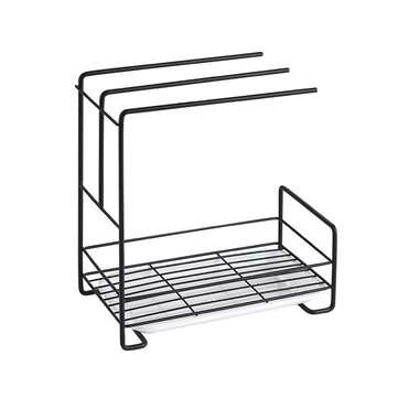 Iron Painted Kitchen Sink Stand Wall Mounted Rag Sponge Storage Rack Accessories Orgainzer Tools Gad