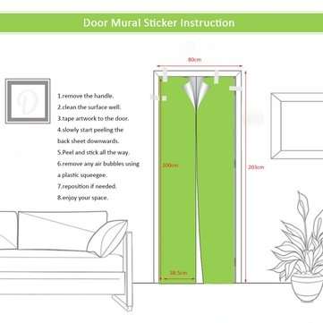 Iron Gate Sticker PVC Self Adhesive Waterproof Refrigerator Door Room Cover Wallpaper Decal