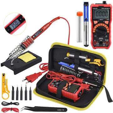 JCD 908S 80W Soldering Welding Iron kits 110V 220V Adjustable Temperature Digital ... (PLUG: USPLUG)