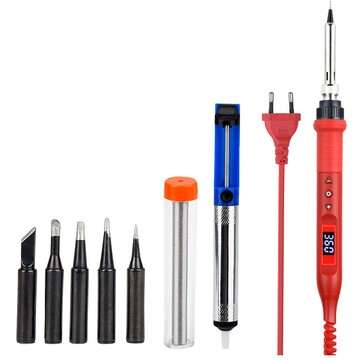 JCD 908U 80W Soldering Iron Tool Kit 220V/110V 180~500/356~932 Adjustabl... (PLUG: 110VUSPLUG)