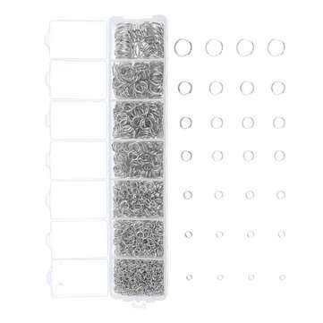 Jewelry Findings Making Starter Kit Beading Repair Tools Kit Pliers Silver Beads... (COLOR.: SILVER)