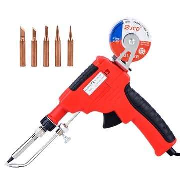 JCD-129B-21 80W Soldering Tin Gun Kit Electronic Solder Iron Guns Soldering Wires ... (PLUG: EUPLUG)