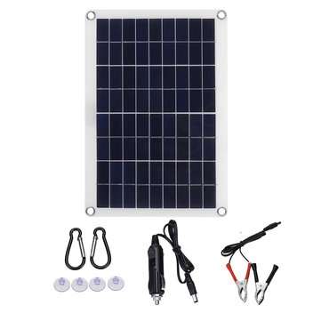JH-10 12V/5V Monocrystalline Solar Panel Battery Charger with Single USB Interface