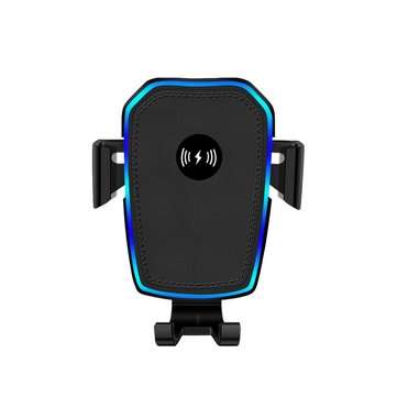 K81 Car Charger Wireless Phone Holder LED 10W Gravity Induction Air Outlet Clip (COLOR: RED)