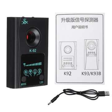 K92 Portable Camera Detector IR Scanner GPS Detector Anti-peeping Anti-tracking
