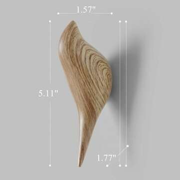 KC-488 Bird Shape 3D Wall Hooks Resin Bird Decoration Coat Towel Hook Single Wall... (COLOR.: BROWN)