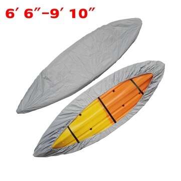 Kayak Cover with Adjustable Bottom Straps UV Resistant Dust Shield Silver For Hydra Creek (SIZE: #1)
