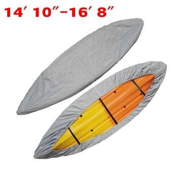 Kayak Cover with Adjustable Bottom Straps UV Resistant Dust Shield Silver For Hydra Creek (SIZE: #4)