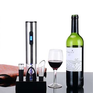 KC 60 Household Electric Wine Opener Set Stainless Steel  Bottle Opener Kit With Base (PLUG: EUPLUG)