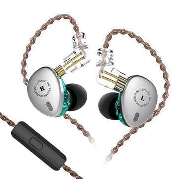 KBEAR KB06 2BA+1DD Earphones HIFI Earphone 3.5mm Jack Wired Earbu... (TYPE: WITHMIC | COLOR: SILVER)