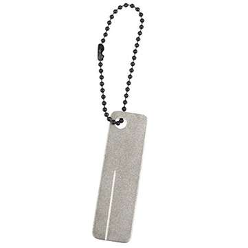 KCASA KC-KS07 Mini Pocket Diamond Stone Sharpener Keychain Travel Outdoor Campin... (COLOR.: SILVER)